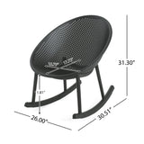 Ermon Indoor & Outdoor Polypropelene Plastic Rocking Chairs, Set of 2