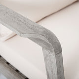 Outdoor Patio Club Chair – Solid Acacia Wood Frame with Criss-Cross Back & Water-Repellent Cushions