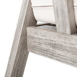 Outdoor Patio Club Chair – Solid Acacia Wood Frame with Criss-Cross Back & Water-Repellent Cushions