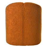 Boucle Accent Club Chair Minimalist Barrel Armchair with Channel Tufted Back