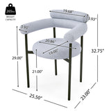 Contemporary Upholstered Dining Chair – Soft Cushioned Seat & Back