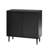 35 in. H Modern 2 Door Storage Cabinet, Adjustable Shelves