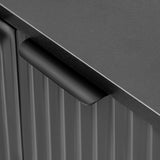 35 in. H Modern 2 Door Storage Cabinet, Adjustable Shelves