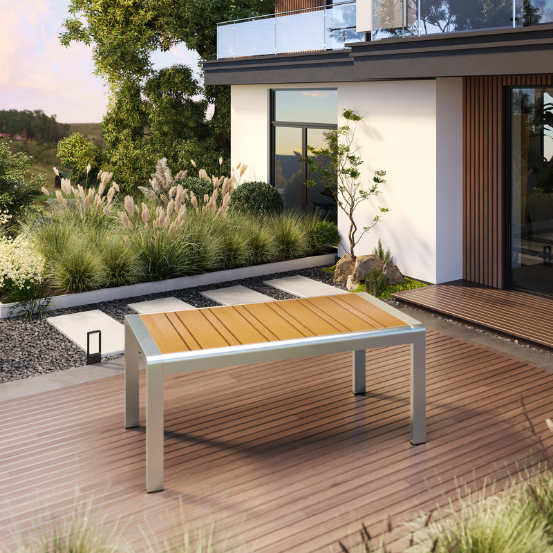 Aldere Aluminum Outdoor Patio Coffee Table