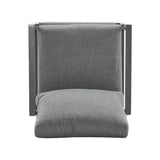 Outdoor Contemporary Gray Rope Accent Chair Club Chair, Aluminum