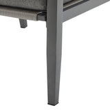 Outdoor Contemporary Gray Rope Accent Chair Club Chair, Aluminum