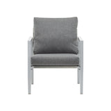 Outdoor Contemporary Gray Rope Accent Chair Club Chair, Aluminum