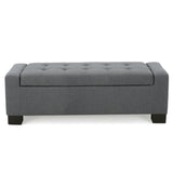 Tufted Fabric Storage Ottoman Bench - NH005992