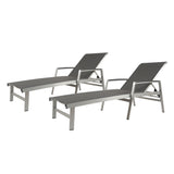 Outdoor Mesh and Aluminum Chaise Lounge - NH341503