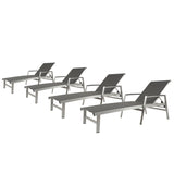 Outdoor Mesh and Aluminum Chaise Lounge - NH341503