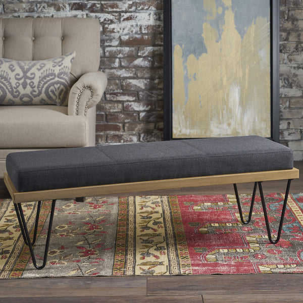 Industrial Modern Fabric Bench - NH612203