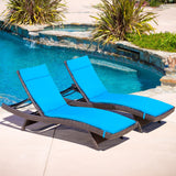 Outdoor Adjustable Chaise Lounge Chairs w/ Cushions (set of 2) - NH339592