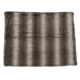 Modern Glam Striped Faux Fur Throw Blanket - NH617992