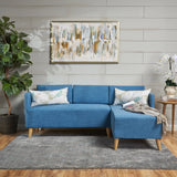 Mid Century Modern Fabric Chaise Sectional - NH954103