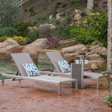 3pc Outdoor Chaise Lounge Chair & Table Set - NH100003