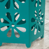 14 Inch Iron Floral Side Table - NH091303