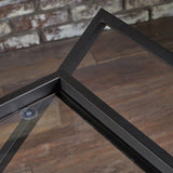 Modern Tempered Glass Black Iron Bar Cart - NH192203