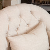 Button Tufted Fabric Armchair - NH300592