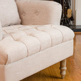 Button Tufted Fabric Armchair - NH300592