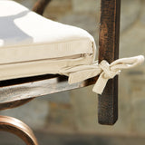 30-Inch Outdoor Cast Aluminum Swivel Bar Stools w/ Cushion (Set of 2) - NH150592