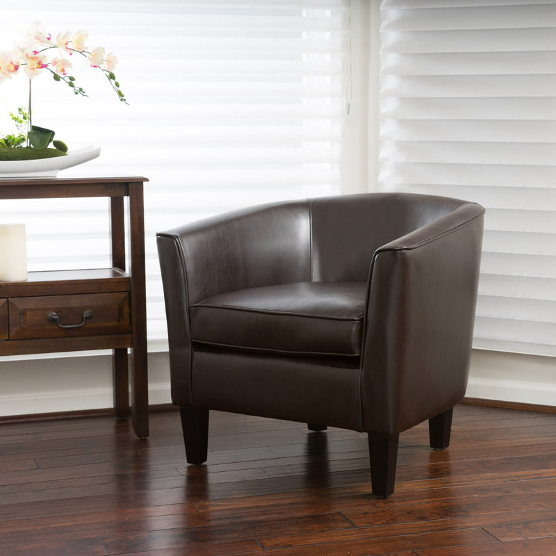 Brown Leather Club Chair - NH901692