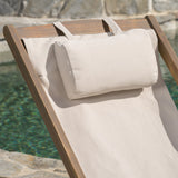 Outdoor Wood and Canvas Sling Chair (Set of 2) - NH862003