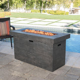 Outdoor Rectangular Gas Burning Fire Pit - 50000 BTU - NH422303