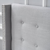 Contemporary Upholstered Queen Headboard w/ Button Tufting - NH226992