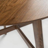 Mid-Century Round Counter Height Dining Table with X-Stretcher - NH359892