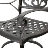 30-Inch Outdoor Bronze Finished Cast Aluminum Barstools - NH582103