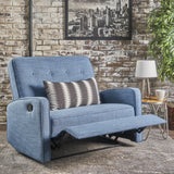 Buttoned Fabric Reclining Loveseat - NH825103