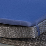 Outdoor Grey Wicker Adjustable Chaise Lounge with Cushion (Set of 2) - NH908692