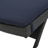 Outdoor Grey Wicker Adjustable Chaise Lounge with Cushion (Set of 2) - NH908692