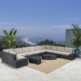 12pc Outdoor Wicker Sectional Sofa Set w/ Cushions - NH170692
