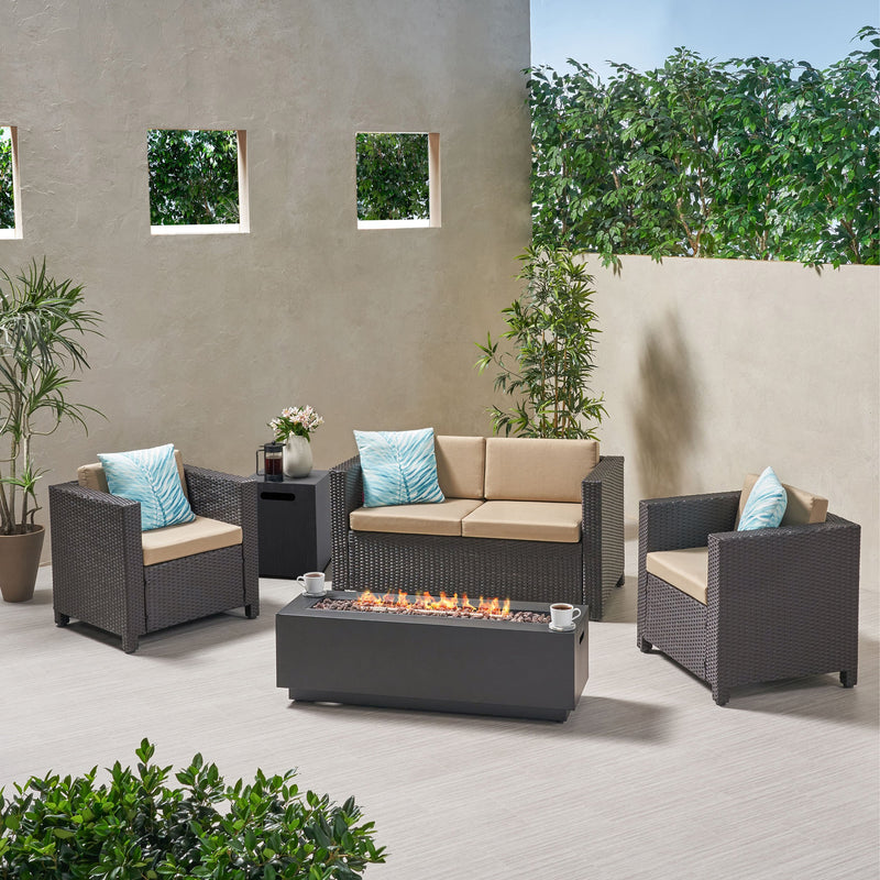 4-Seater Outdoor Fire Pit Sofa Set - NH519903