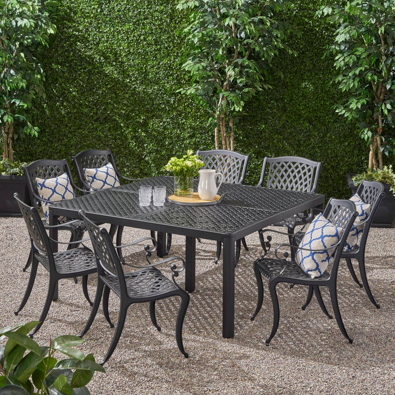 Outdoor Aluminum 8 Seater Dining Set - NH783903