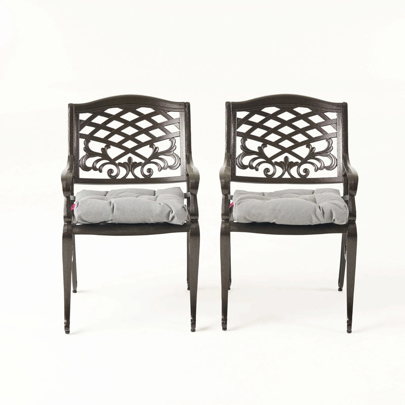 Juel Outdoor Dining Chair with Cushion (Set of 2)