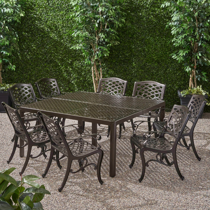 Outdoor Aluminum 8 Seater Dining Set - NH883903