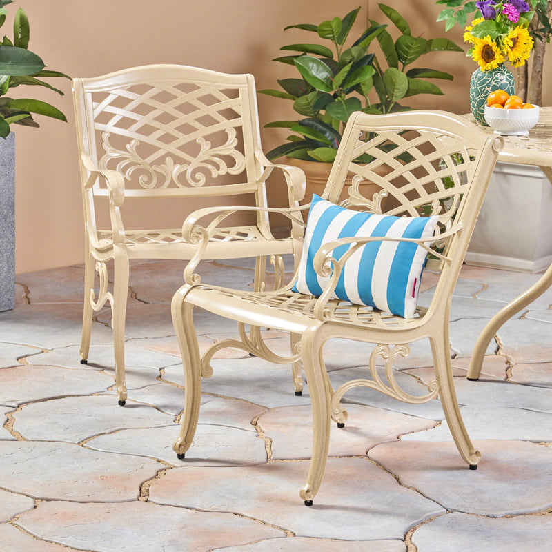 Outdoor Cast Aluminum Arm Chair (Set of 2) - NH456503