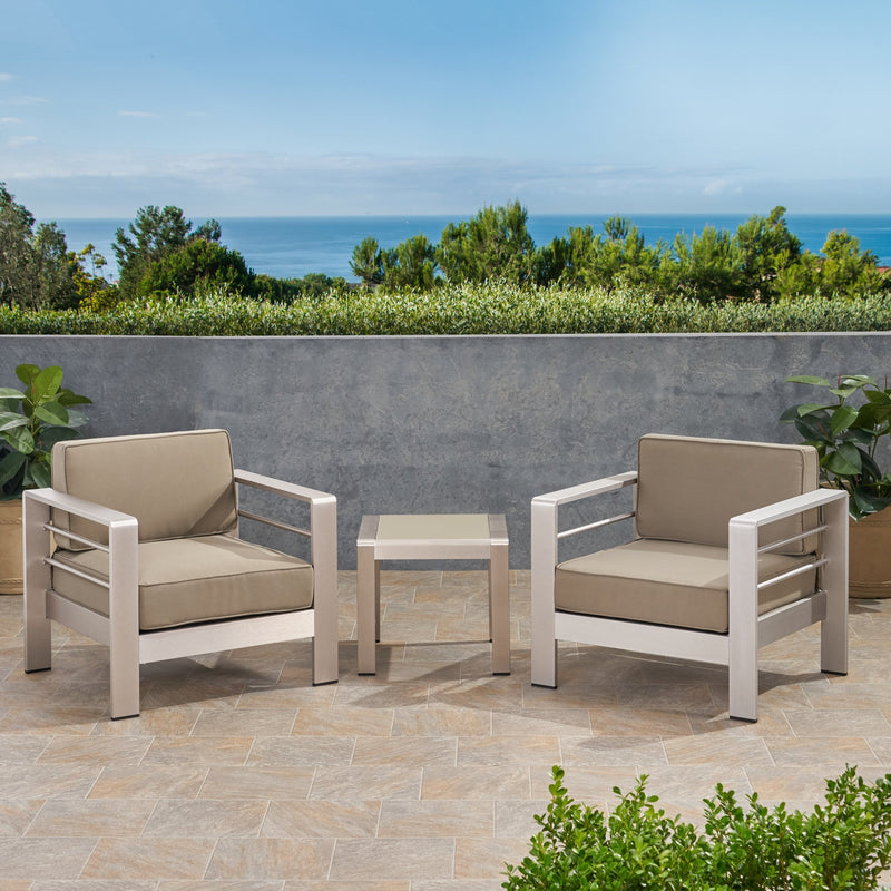 Outdoor 2 Seater Club Chair and Table Set - NH375903