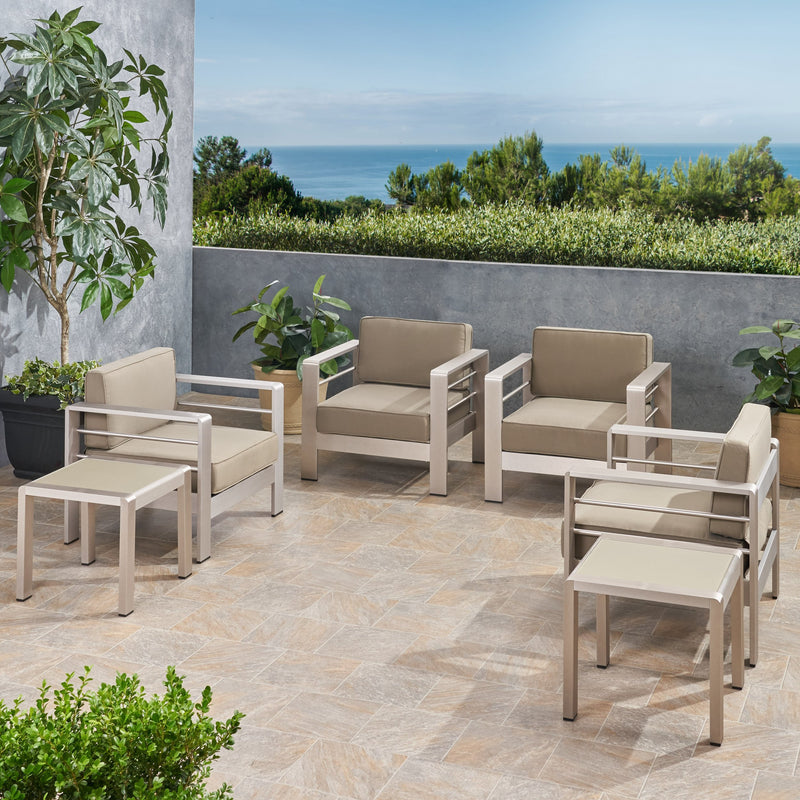 Outdoor 4 Seater Club Chair and Table Set - NH975903