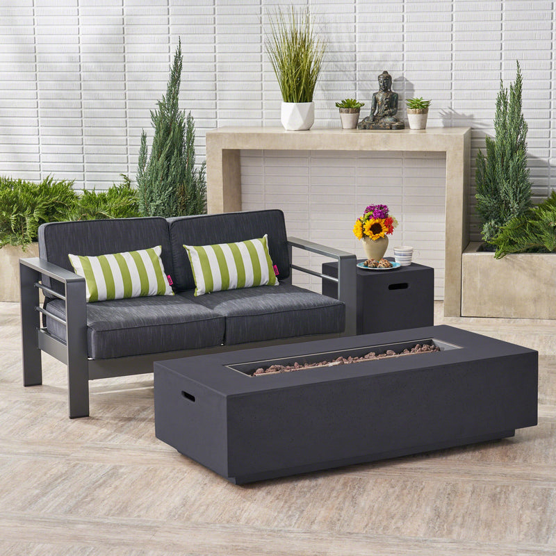 Outdoor Loveseat and Fire Pit Set - NH067403