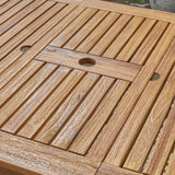 Outdoor 6-Seater Acacia Wood Expandable Dining Set - NH705603