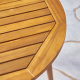 Outdoor 3 Piece Wood  and Wicker Bistro Set - NH972503