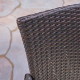 Outdoor 3 Piece Wood  and Wicker Bistro Set - NH972503