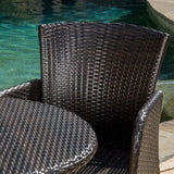 Outdoor Contemporary Multi-Brown Round 3pc Bistro Set - NH012692