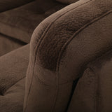 Contemporary Tufted Chocolate Brown Fabric Sectional Sofa Set - NH513692