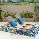 Modern Outdoor Adjustable Chaise Lounge with Cushion - NH032013