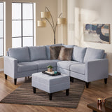 Fabric Sectional Couch with Ottoman - NH811003