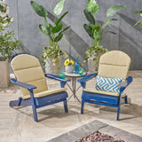 Outdoor Acacia Wood Folding Adirondack Chairs with Cushions - NH136403